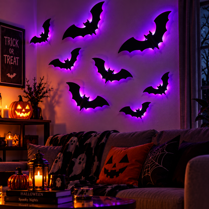 Murciélagos con luz para decorar Halloween