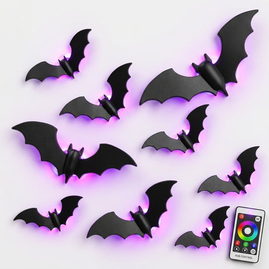 Murciélagos con luz para decorar Halloween